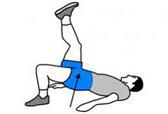 A person is performing a One Foot Hip Raise.